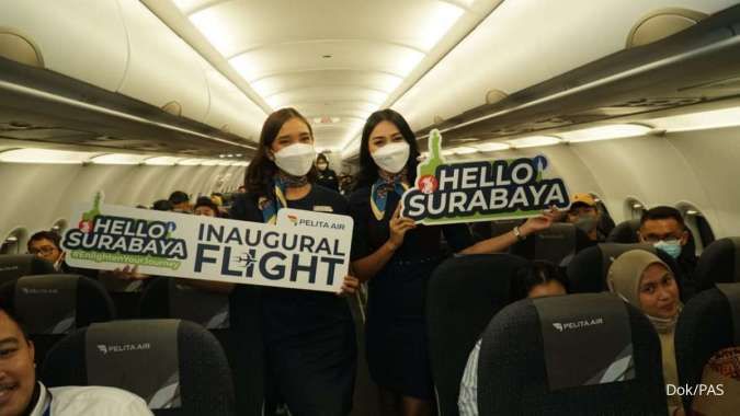 Tambah Rute Baru, Pelita Air Terbang Perdana Jakarta-Surabaya-Jakarta