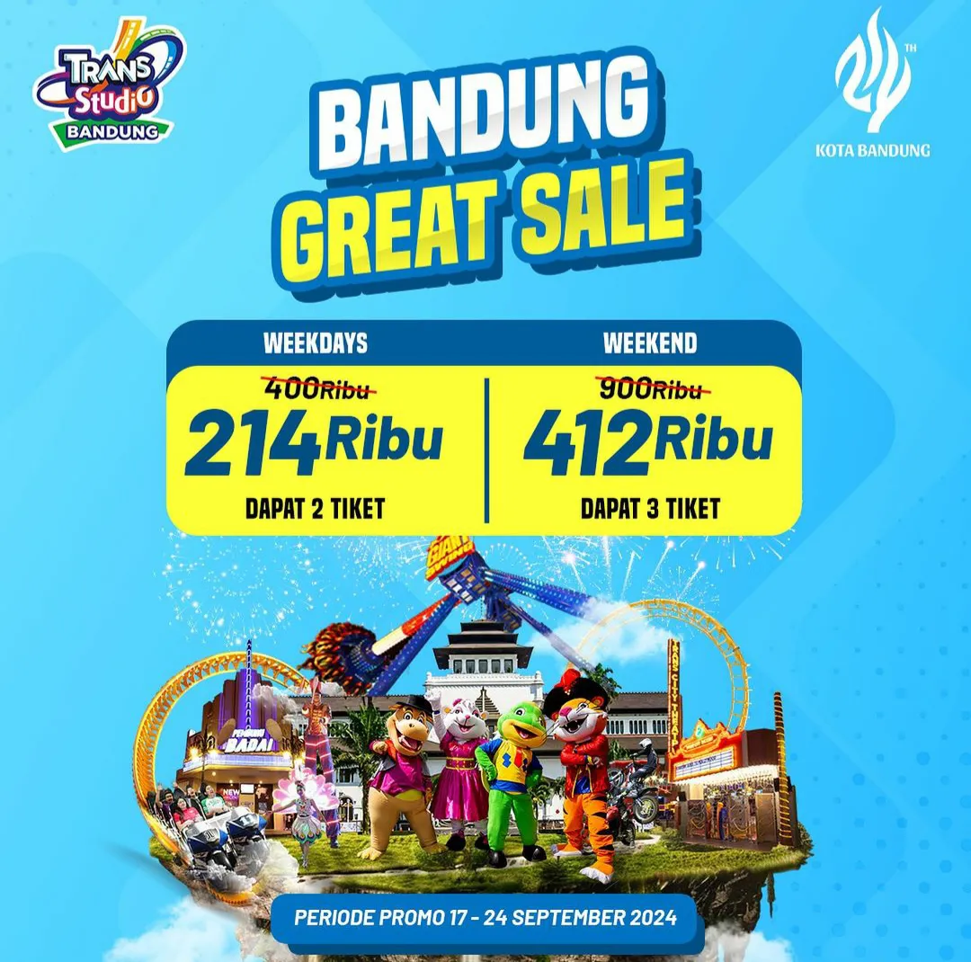 Promo Tiket Murah Trans Studio - Bandung Great Sale