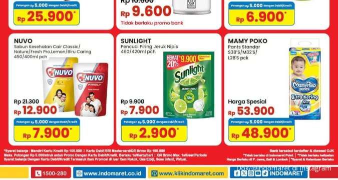 Promo Indomaret Weekend 11-13 Oktober 2024, Mamy Poko dan Sunlight Lebih Murah