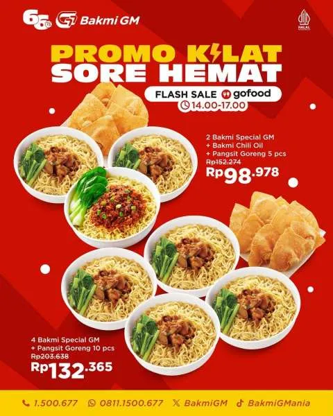 Promo Kilat Sore Hemat Bakmi GM 14-31 Juli 2025