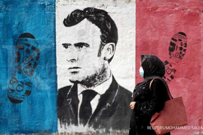 Begini pembelaan presiden Prancis Emmanuel Macron soal karikatur Nabi Muhammad 