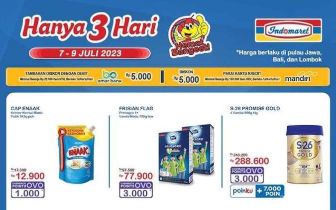 Promo JSM Indomaret 7-9 Juli 2023, Susu hingga Body Care Harga Lebih Ekonomis