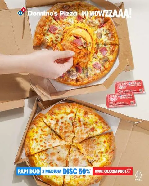 Promo Dominos Pizza Volcano Cheese + Pie Pizza September