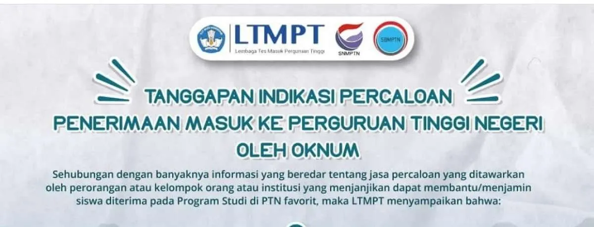 Marak percaloan di Penerimaan Mahasiswa Baru, LTMPT minta siswa waspada penipuan
