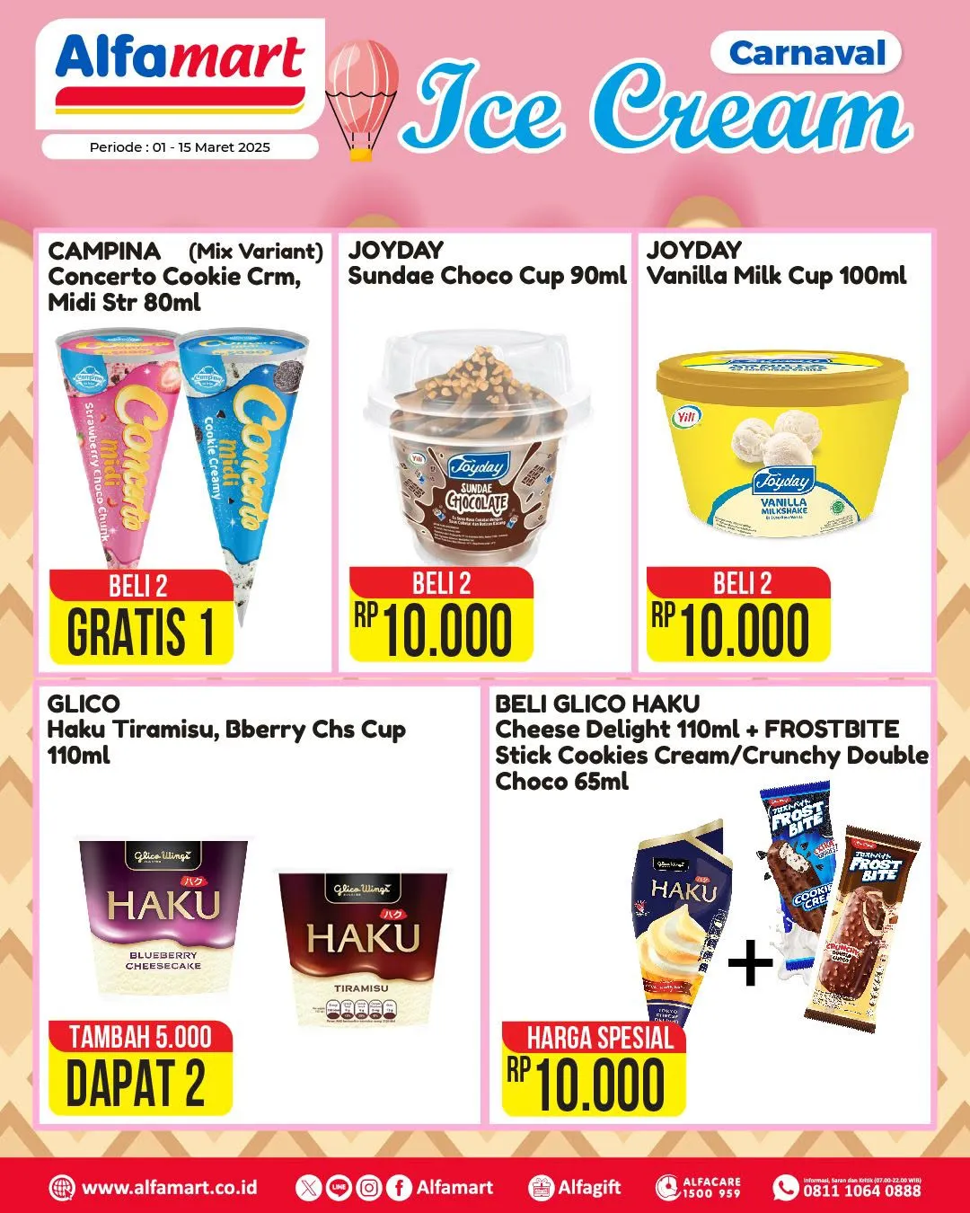 Promo Alfamart Carnaval Ice Cream Periode 1-15 Maret 2025