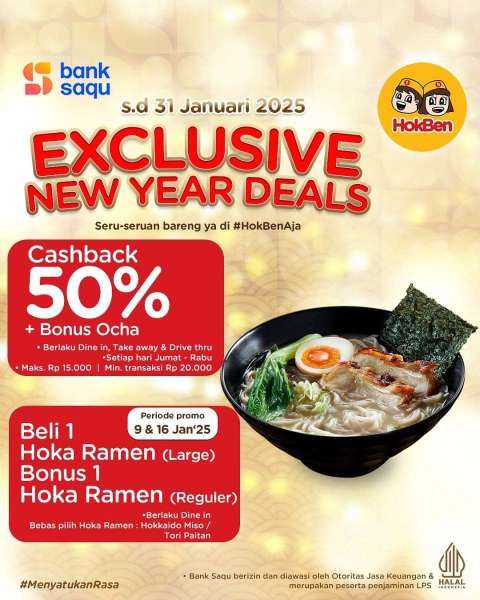 Promo HokBen dengan Bank Saqu di Bulan Januari 2025