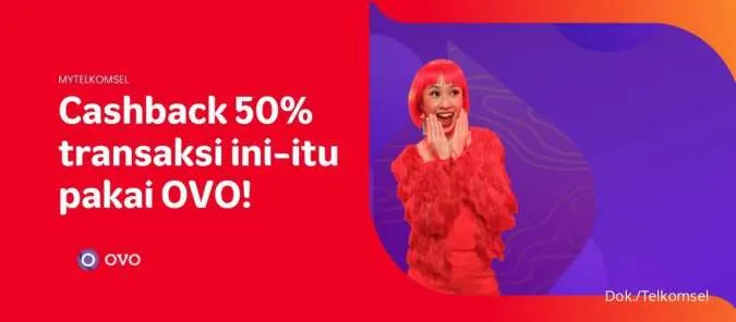 Promo Telkomsel-OVO Juli 2022, Beli Pulsa Dapat Cashback 50%