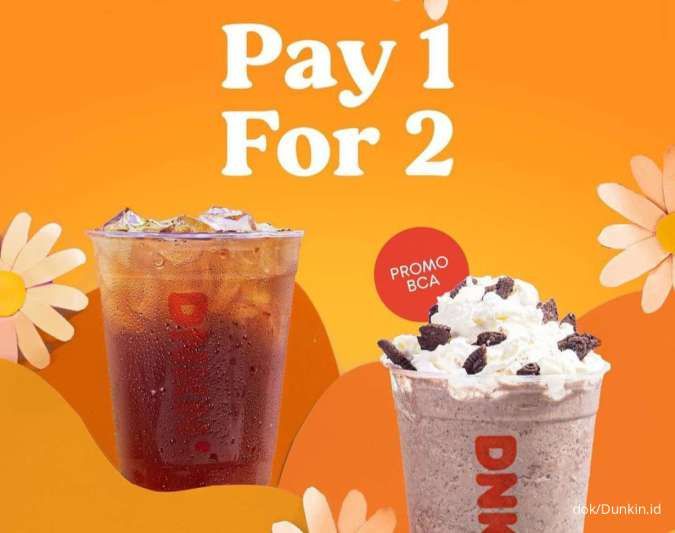 Cara Mendapatkan Promo Pay 1 For 2 Minuman Dari Dunkin' Donuts  