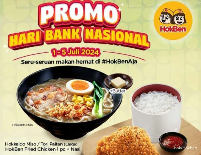 Hari Bank Nasional, Hokben Sediakan Promo Diskon Ramen-Ayam Edisi 1-5 Juli 2024