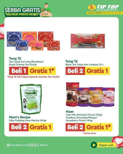 Promo Tip Top Serba Gratis 16-30 Juni 2025