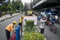 Pembongkaran 109 Tiang Monorel di Jalan HR Rasuna Said Tuntas