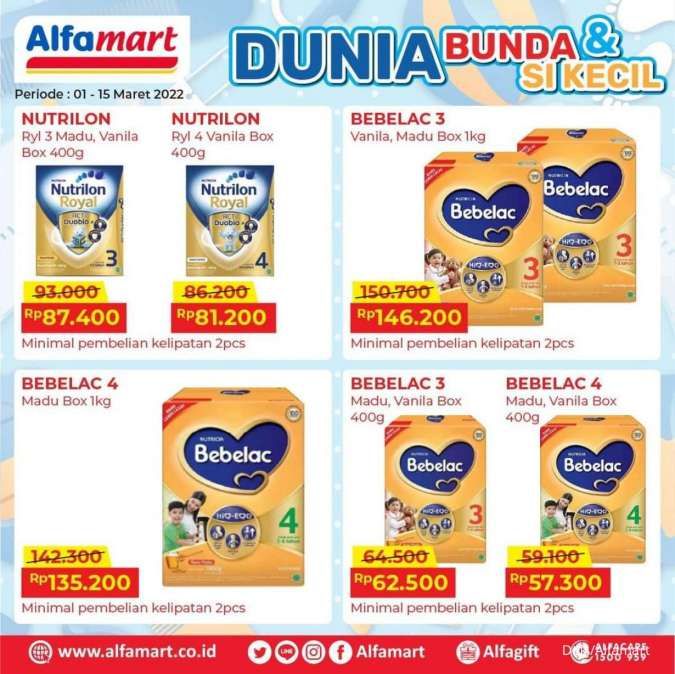 Promo Alfamart Dunia Bunda & Si Kecil, Kebutuhan Anak Lebih Murah s/d Besok (15/3)