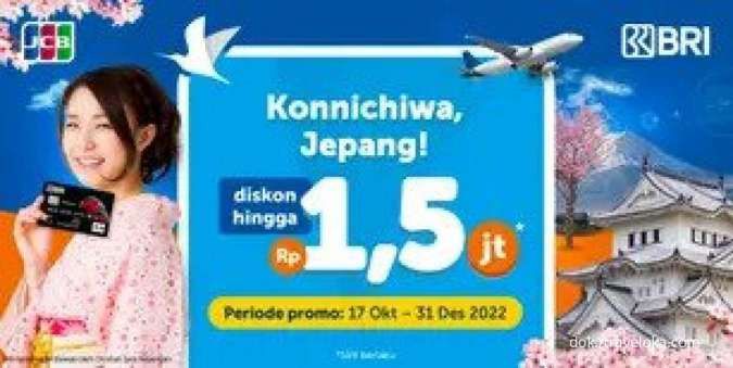 Promo Kartu Kredit BRI JCB, Diskon Tiket Pesawat Traveloka ke Jepang Rp 1,5 Juta