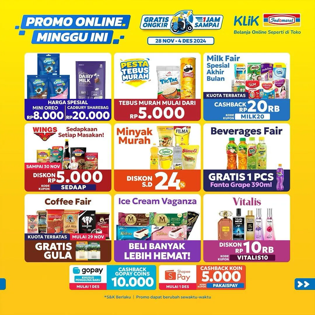Promo Akhir Bulan Indomaret Periode 28 November-4 Desember 2024