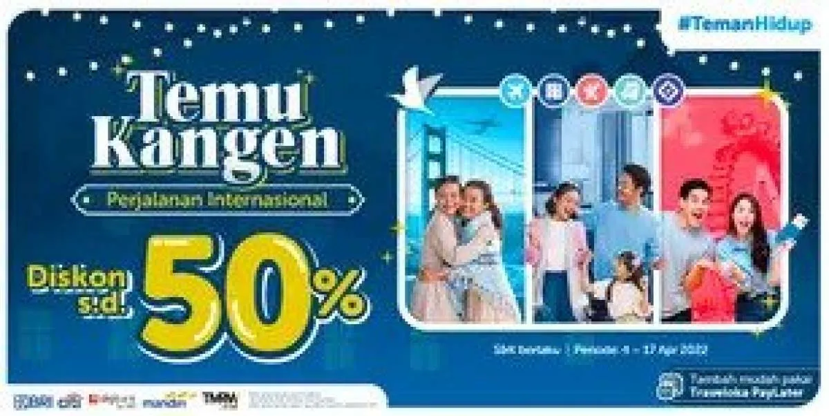 Promo Internasional Traveloka 4-17 April 2022, Diskon Semua Produk hingga 50%