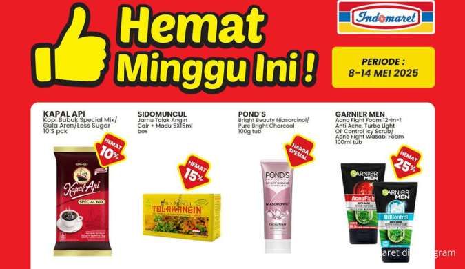 Promo Indomaret Weekend Terbaru Mei 2025, Pond's dan Garnier Men Hemat Minggu Ini