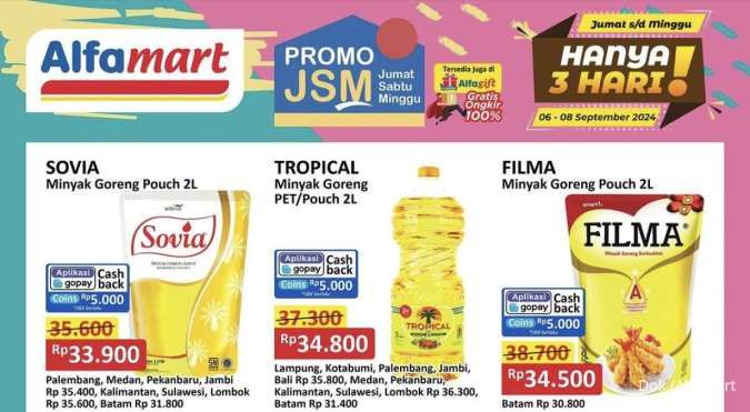 Promo Minyak Goreng di Alfamart-Superindo & Tip Top Weekend, Segera Berakhir Hari Ini