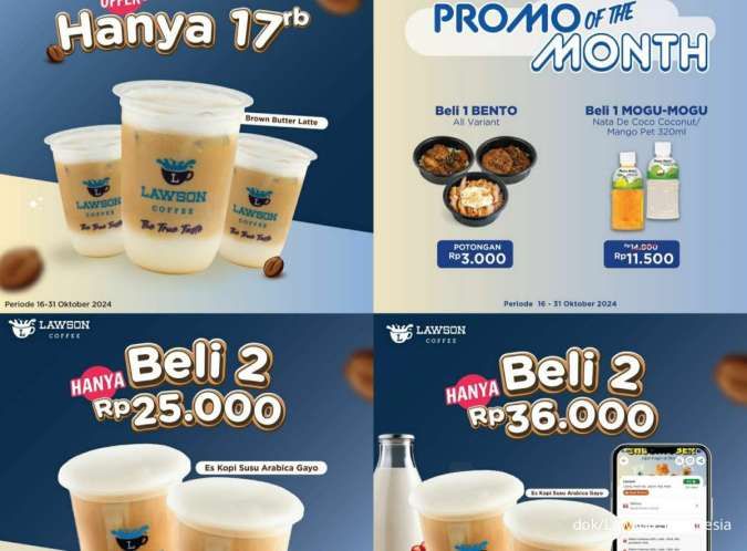 4 Promo Lawson 16-31 Oktober 2024, Semua Diskon Bento hingga Minuman Kopi