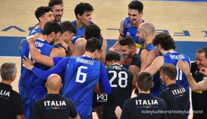 Link Live dan H2H Italia vs Kuba di 8 Besar VNL Men 2025: Tim Pizza Masih Dominan