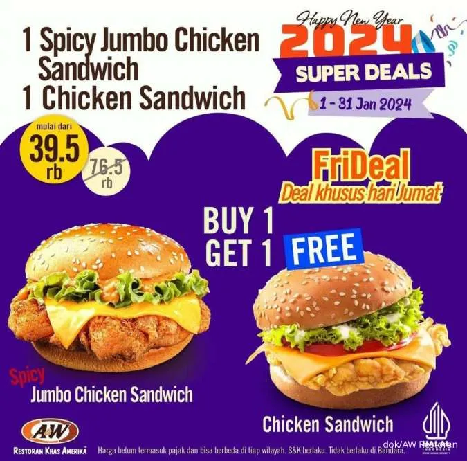 Promo AW Restoran Paket Super Deals Januari 2024