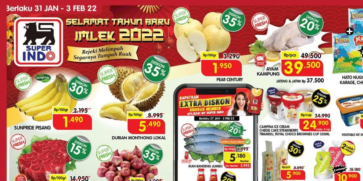 Promo Superindo 31 Januari-3 Februari 2022, Potongan Harga untuk Buah hingga Daging
