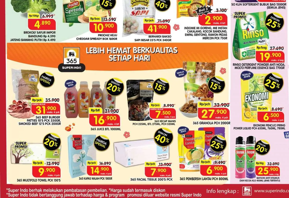 Promo Superindo Weekday 16 Januari 2025, Popok Bayi dan Molto Diskon Sampai 35%