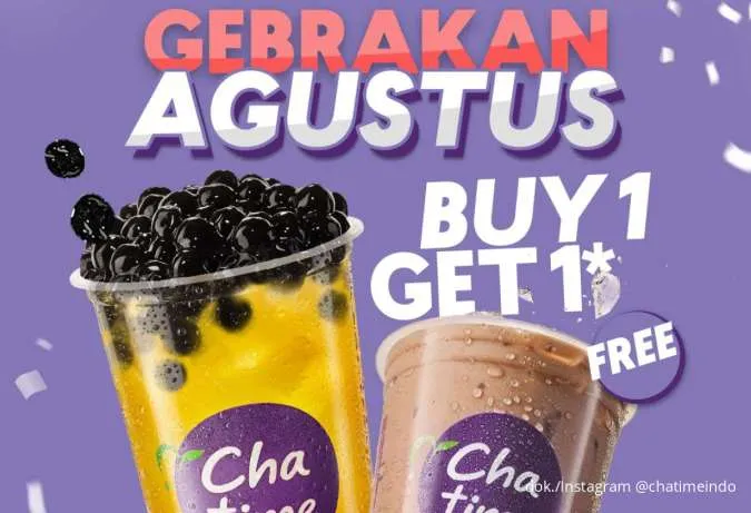 Promo Chatime Gebrakan Agustus Buy 1 Get 1 Free, Cuma Tanggal 4-6 Saja