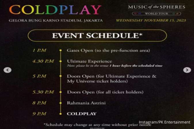 Jangan Telat Nonton Coldplay, Cek Aturan Ganjil Genap Jakarta Hari Ini