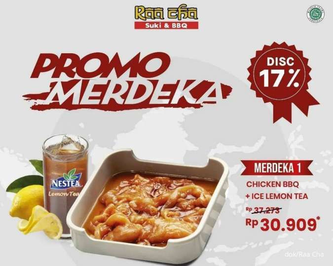 Promo Merdeka Raa Cha Agustus 2022, Wagyu-Chicken BBQ Diskon 17%