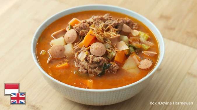 Resep Praktis 15 Menit Masak Sup Daging Tomat Pakai Rice Cooker