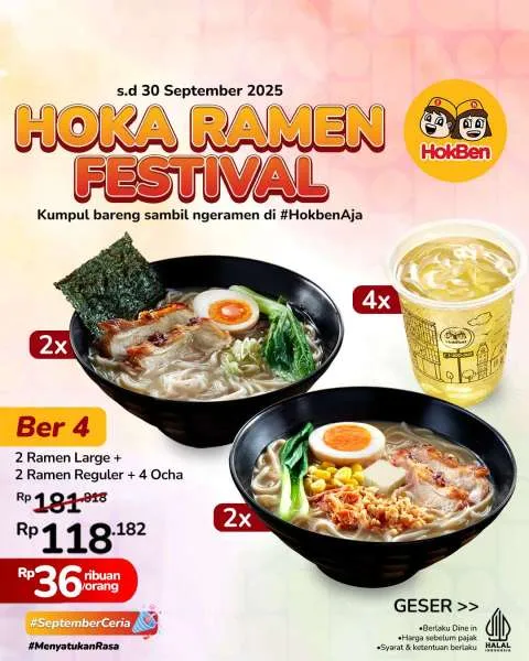 Promo Hoka Ramen Festival Berempat September