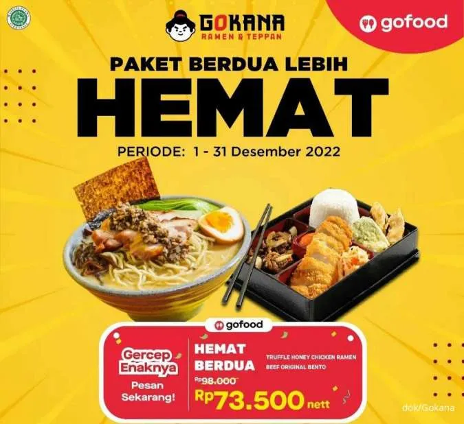 Promo Gokana Paket Hemat Berdua Desember 2022