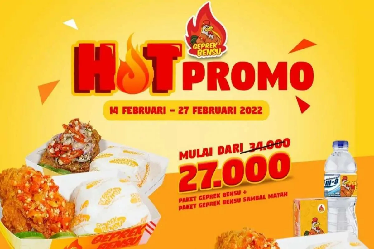 Promo Geprek Bensu 14-27 Februari 2022, Diskon Hot Promo Mulai Rp 17.000