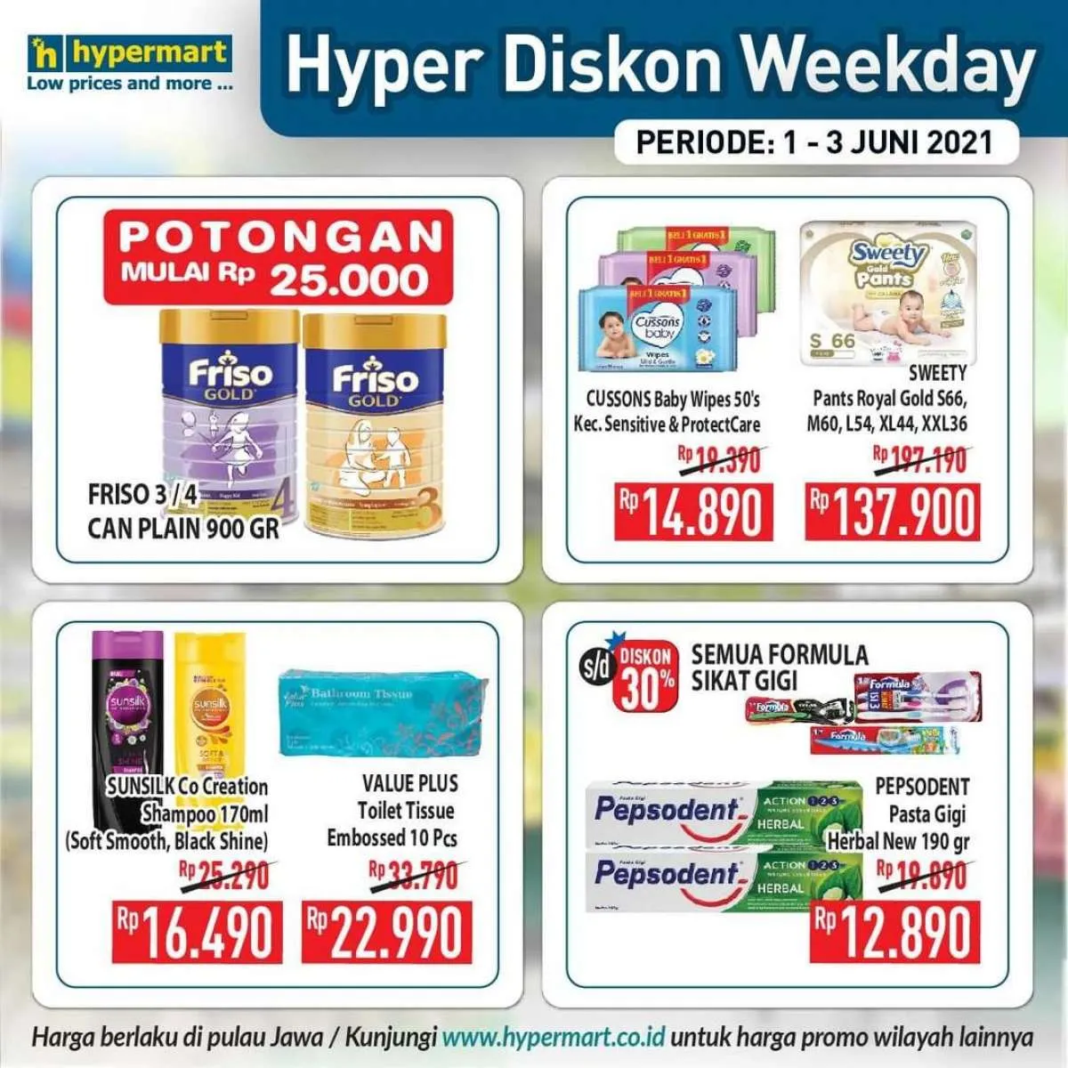 Promo Hypermart hari ini 3 Juni 2021, ada program Hyper Diskon Weekday!