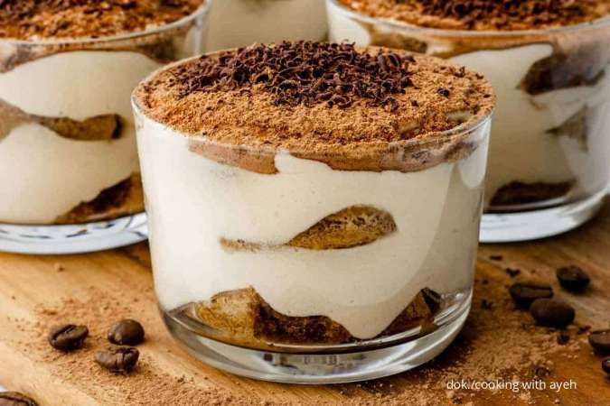 Resep Tiramisu Express Dalam Gelas, Dessert Mungil Isi Biskuit Cokelat Tanpa Telur