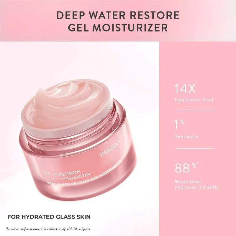 Wardah 14X Hyaluron + Pentavitin Deep Water Restore Gel Moisturizer