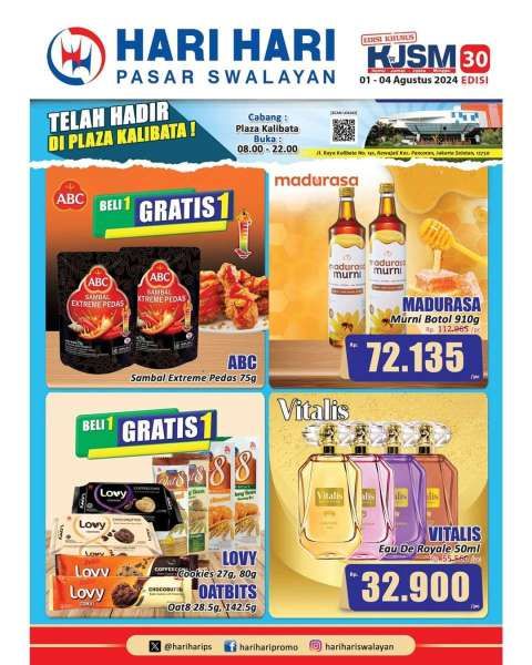 Promo KJSM Hari Hari Swalayan 1-4 Agustus 2024