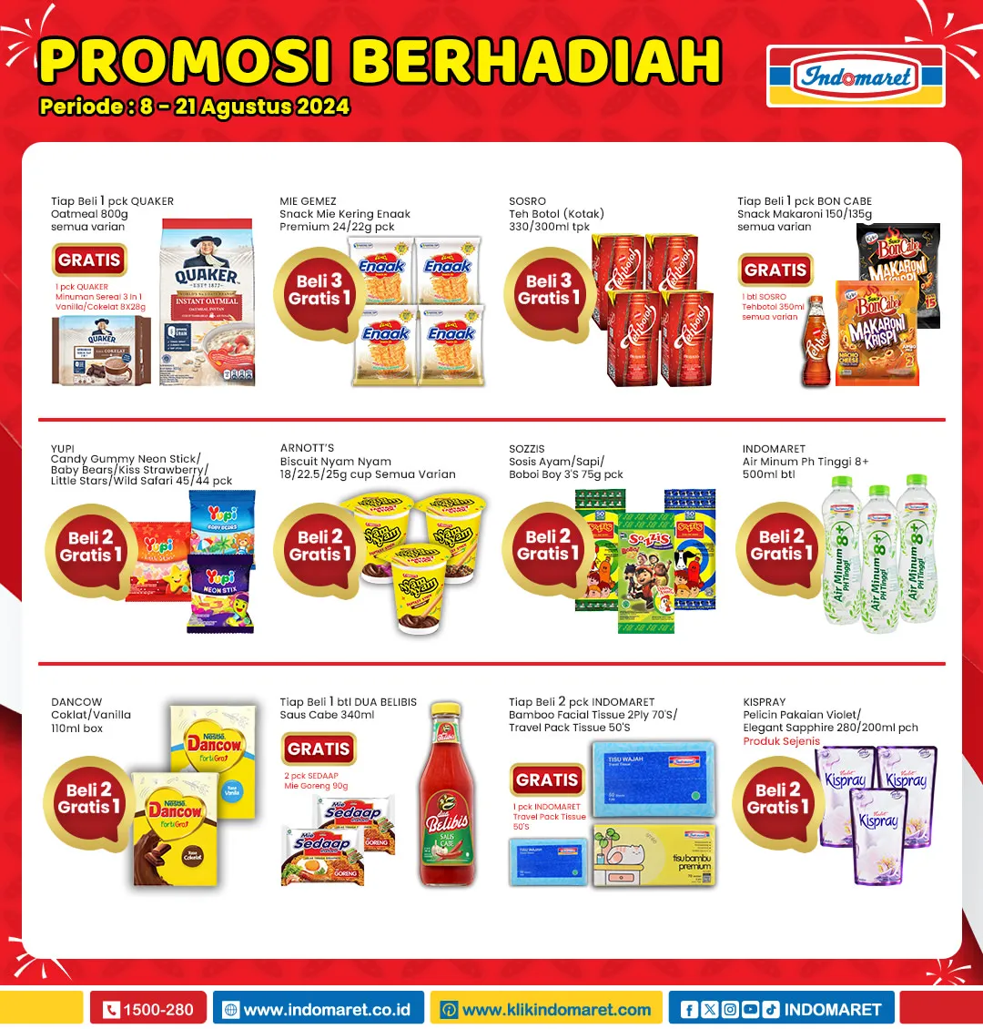 Promo Berhadiah Indomaret Periode 8-21 Agustus 2024