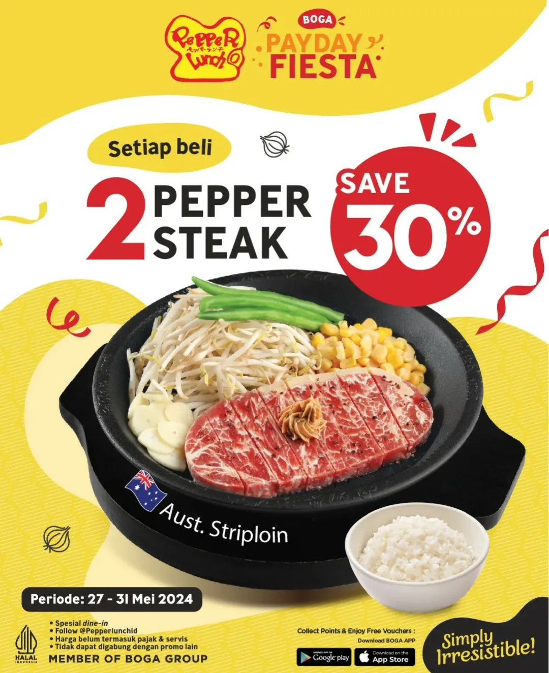 promo BOGA Payday KimuKatsu dan Pepper Lunch