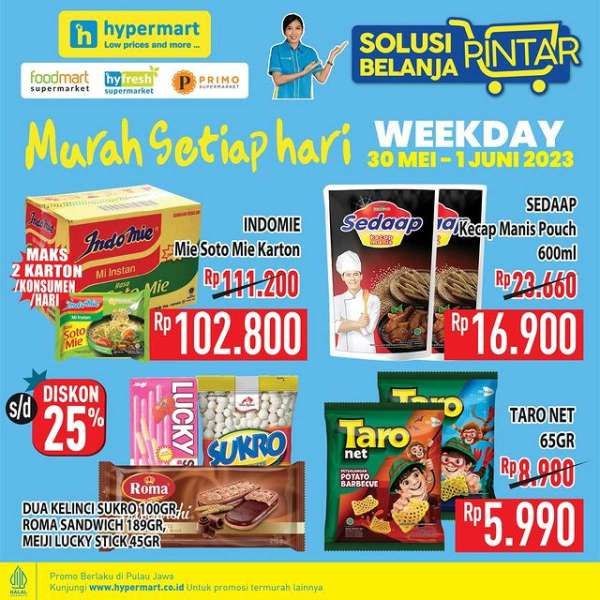 Promo Hypermart Hyper Diskon Weekday Periode 30 Mei-1 Juni 2023