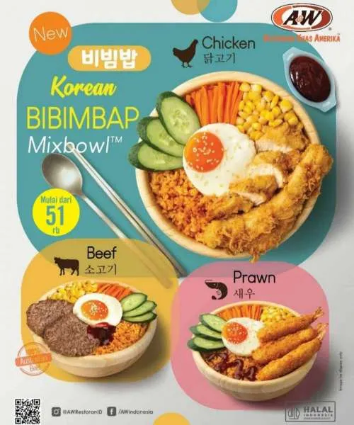 Menu baru AW Restoran Korean Bibimbap Mixbowl 