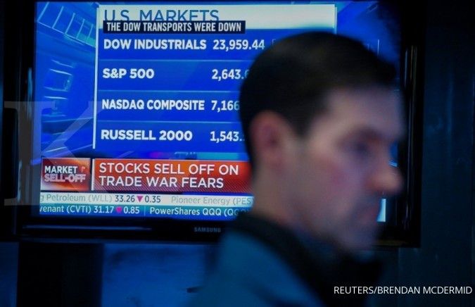 Investor khawatir tingginya yield obligasi, Bursa AS dibuka melandai
