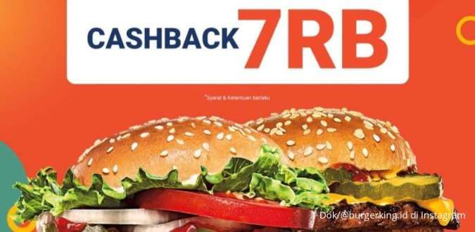Promo Burger King Terbaru 7 Oktober 2023, Promo Weekend Deals Dapat Cashback Rp 7.000