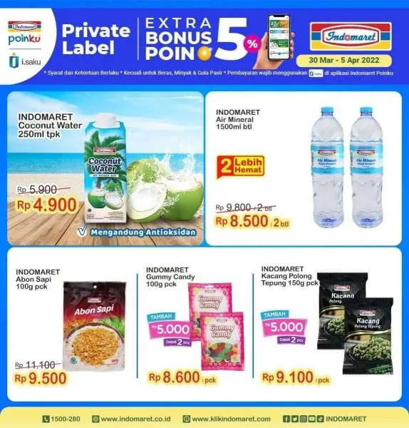 Promo Indomaret Super Hemat Periode 30 Maret-5 April 2022