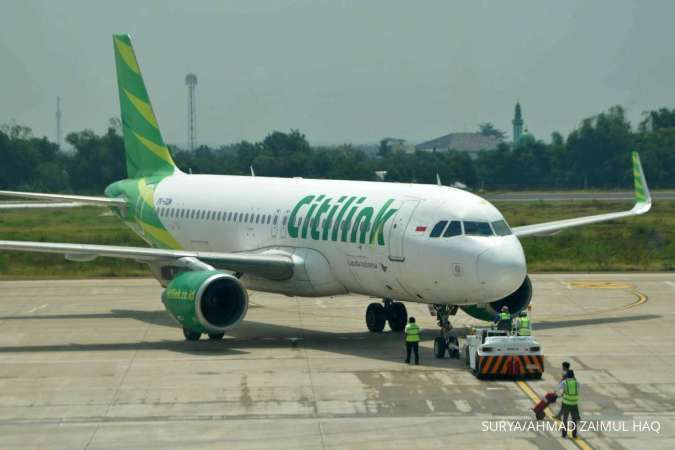 Pesawat Citilink First Landing di Bandara Dhoho Kediri