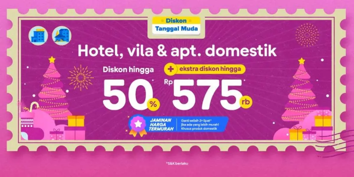Promo Tiket.com, Diskon Hotel, Vila dan Apartemen Hingga 50% 
