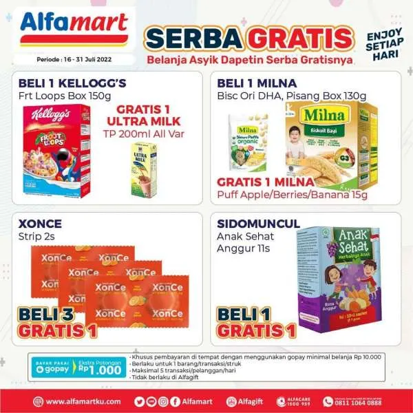 Promo Alfamart Serba Gratis Periode 16-31 Juli 2022