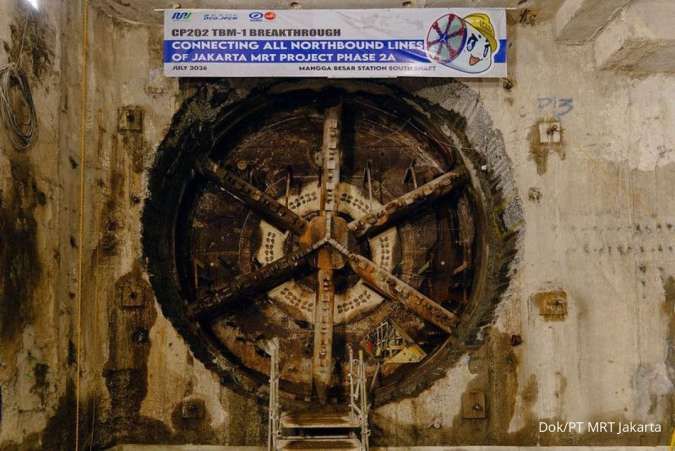 MRT Jakarta Rampungkan Terowongan Arah Utara Fase 2A Bundaran HI–Kota