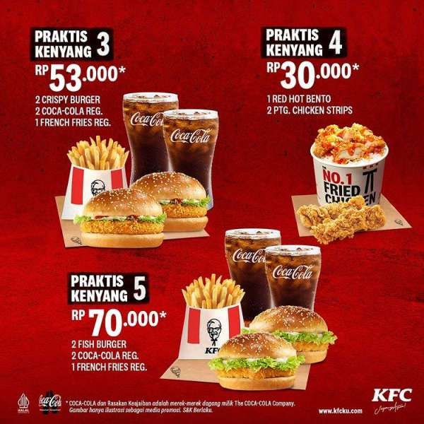 Promo KFC Terbaru di Juni 2022, Kombo Praktis Kenyang Gratis Coca-Cola