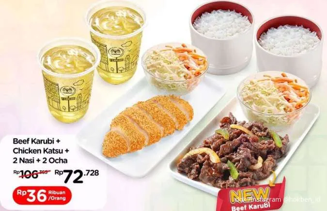 Promo HokBen Tasty Karubi Jumat-Minggu, Paket Berdua Cuma Rp 36.000-an Per Orang